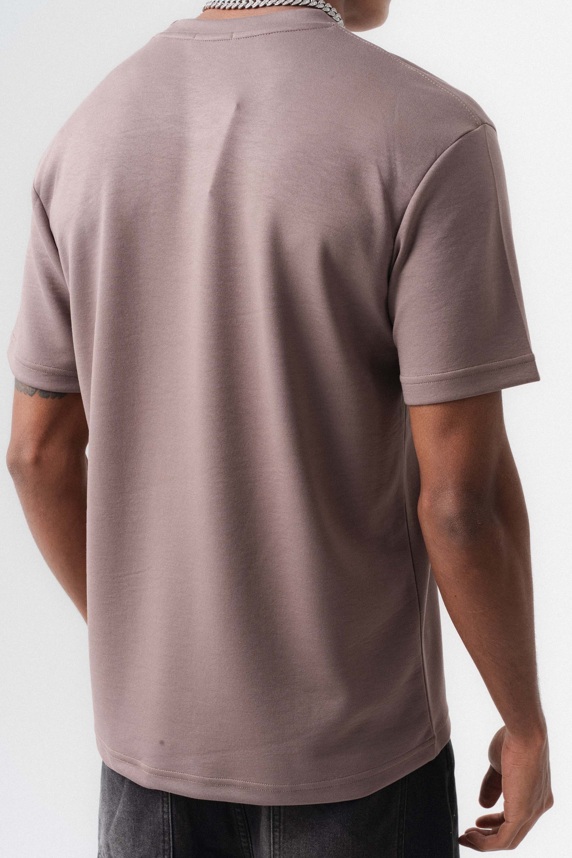 Oversize Basic Gül Kurusu T-Shirt