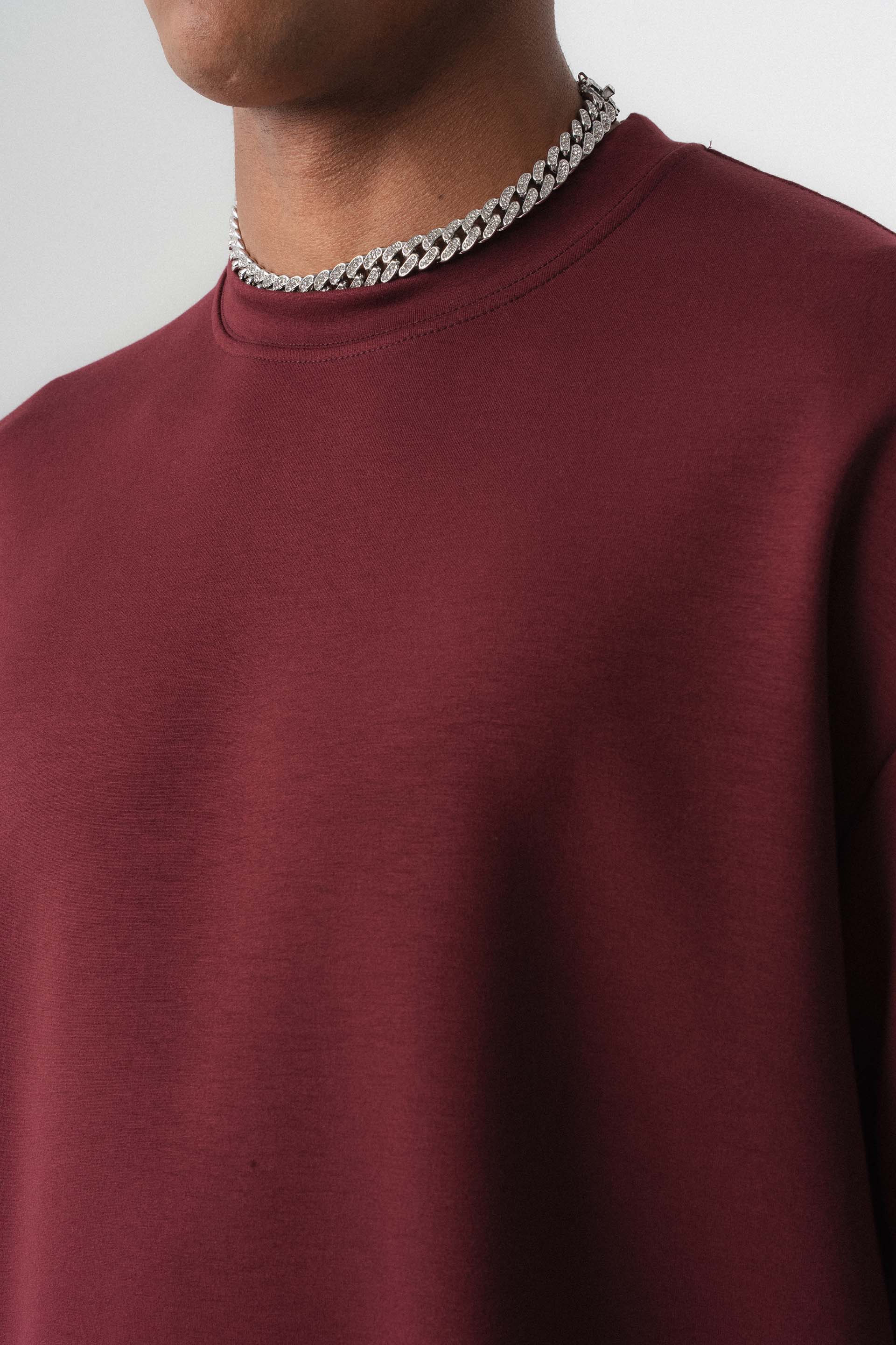 Oversize Basic Bordo T-Shirt