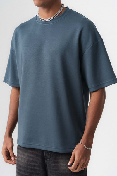 Oversize Basic Mavi T-Shirt