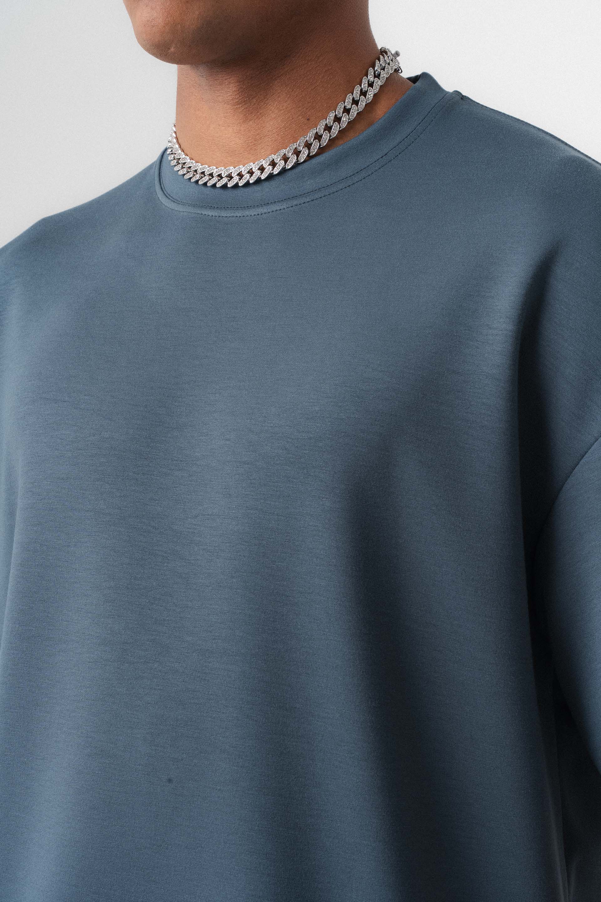 Oversize Basic Mavi T-Shirt