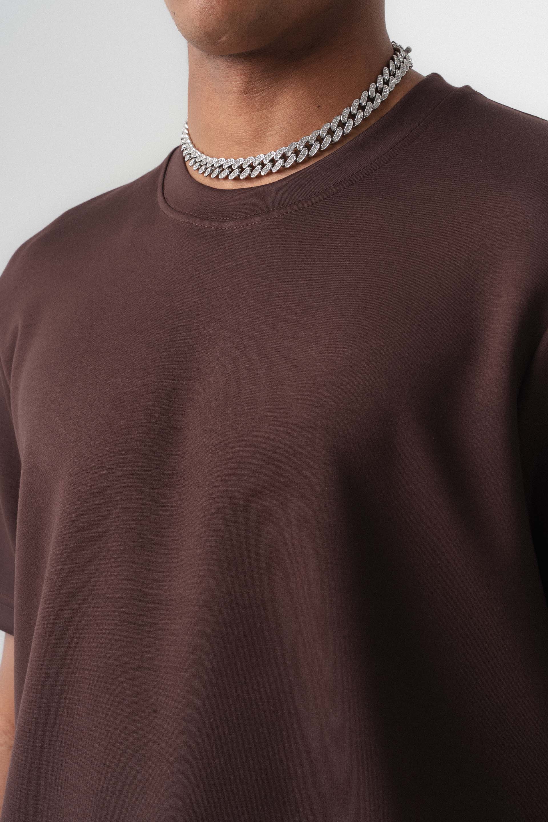 Oversize Basic Kahverengi T-Shirt