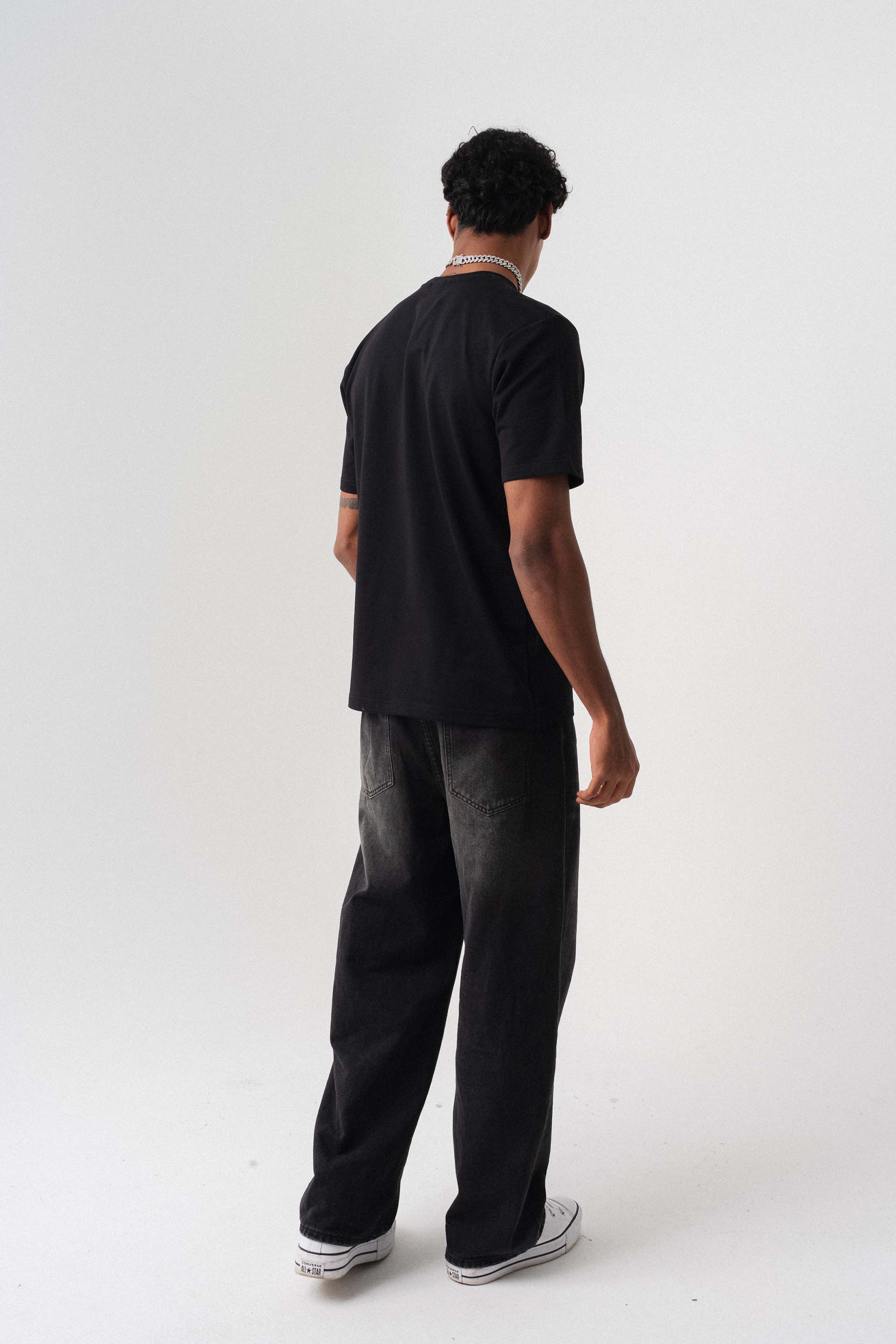 Oversize Basic Siyah T-Shirt