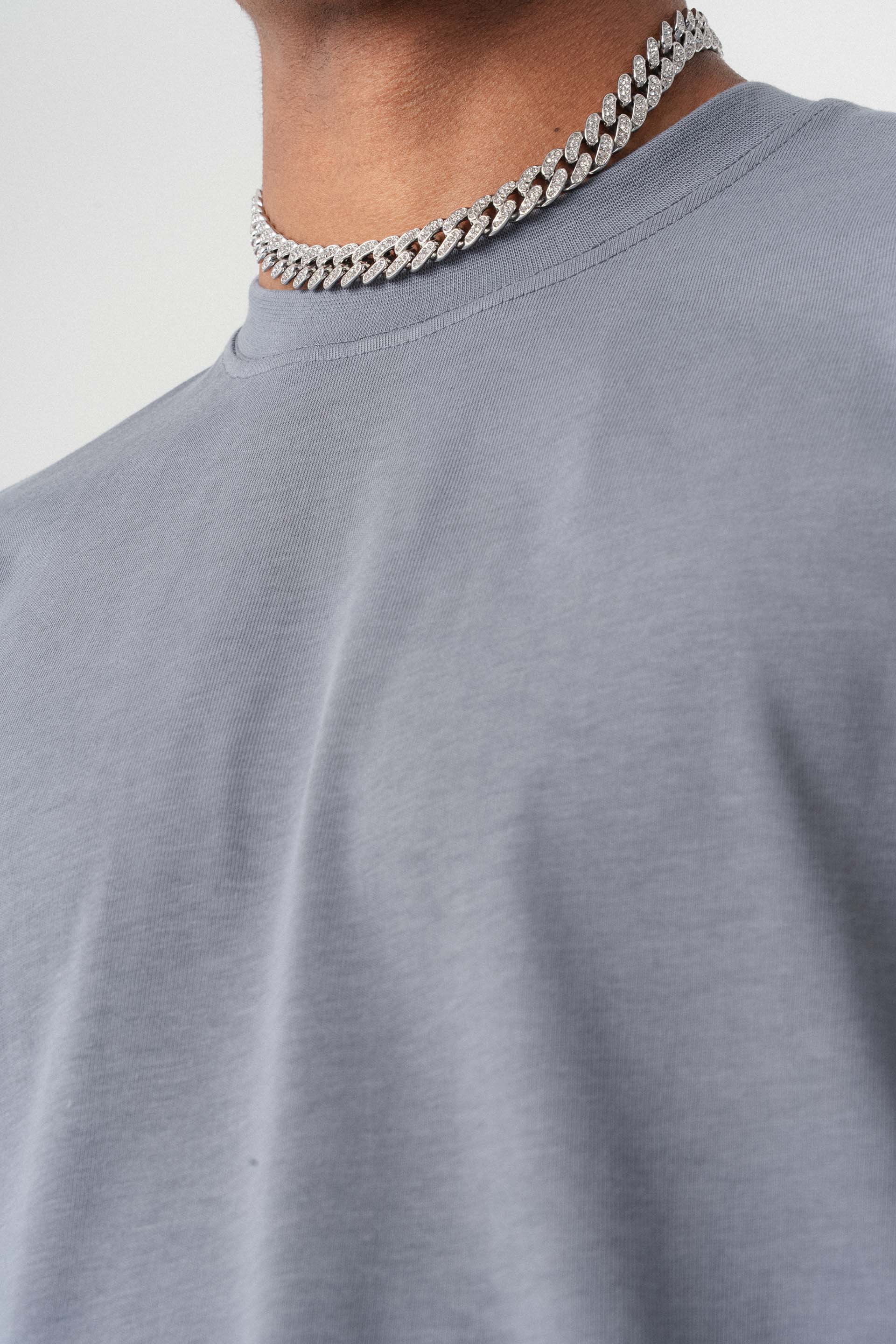 Oversize Basic Gri T-Shirt