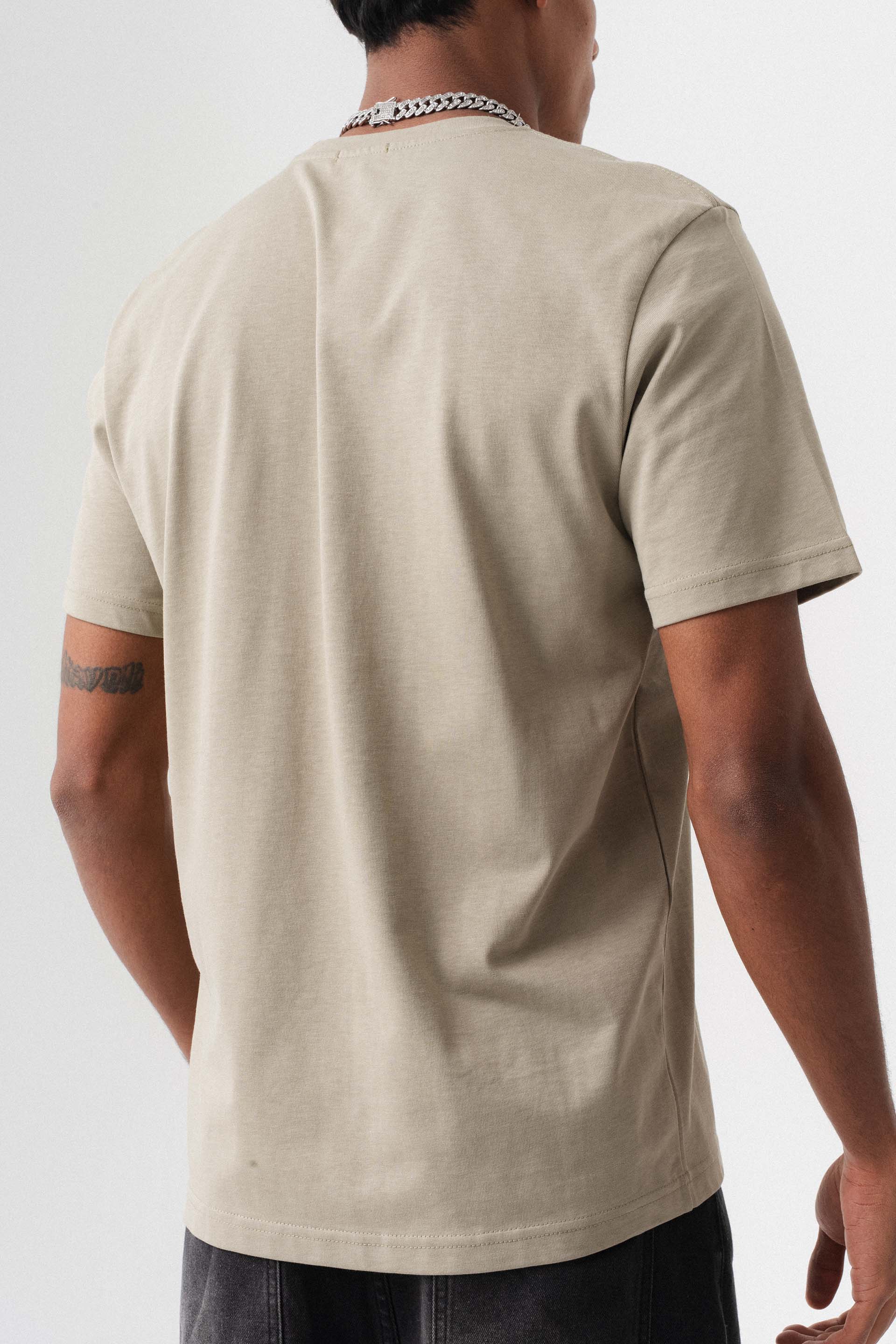Oversize Basic Açık Bej T-Shirt