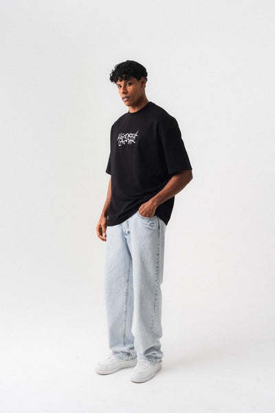 Kendrick Lamar Siyah Oversize Baskılı T-Shirt