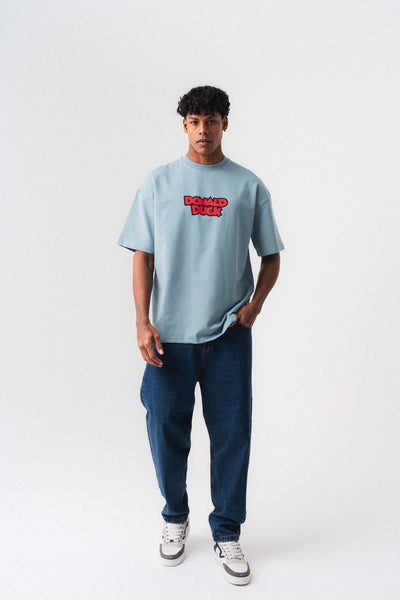 Donald Duck Pudra Oversize Baskılı T-Shirt