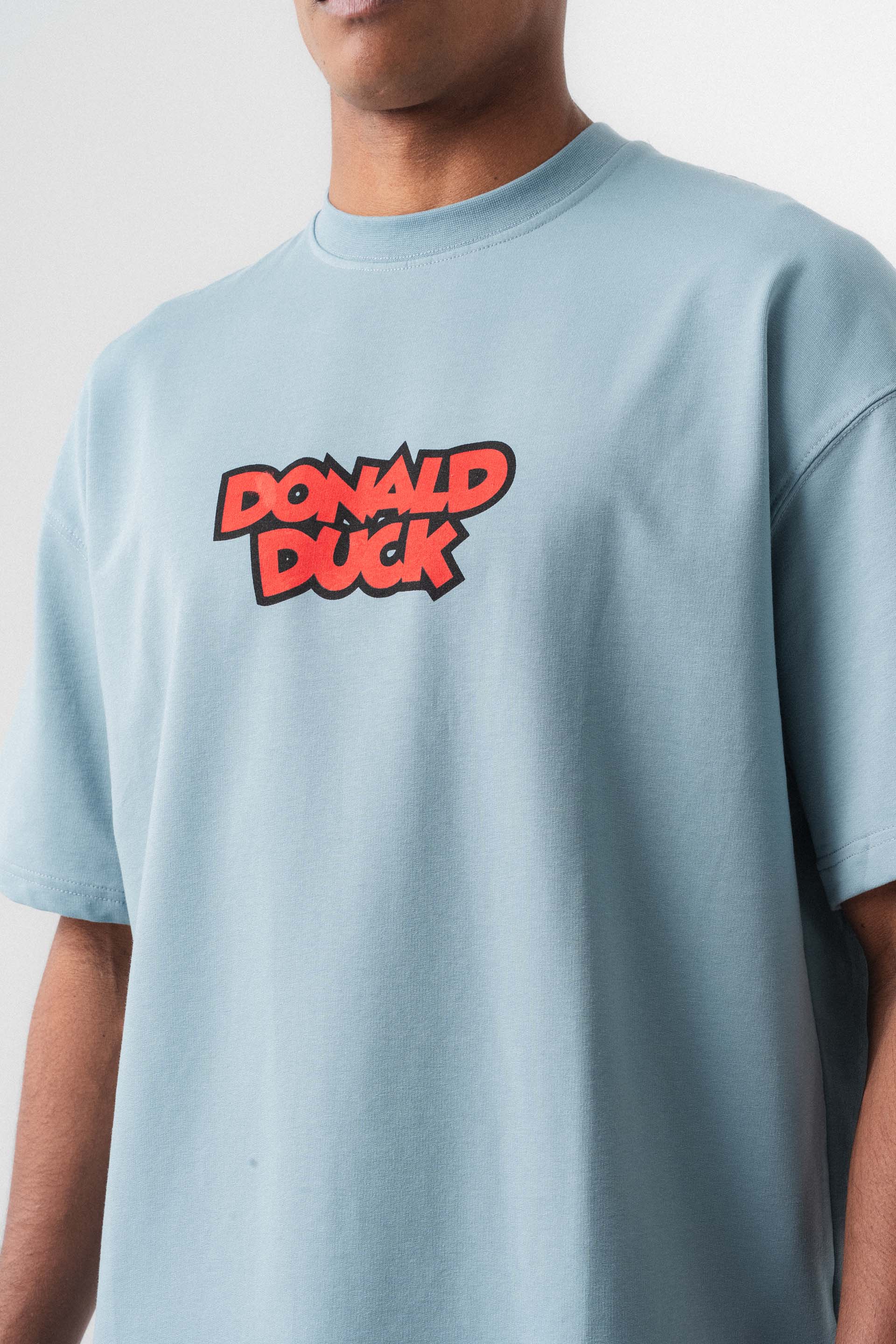 Donald Duck Pudra Oversize Baskılı T-Shirt