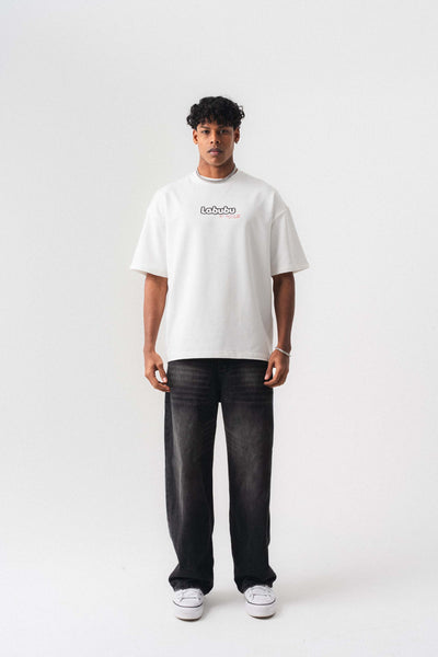 Labubu Beyaz Oversize Baskılı T-Shirt