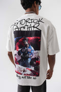 Kendrick Lamar Beyaz Oversize Baskılı T-Shirt