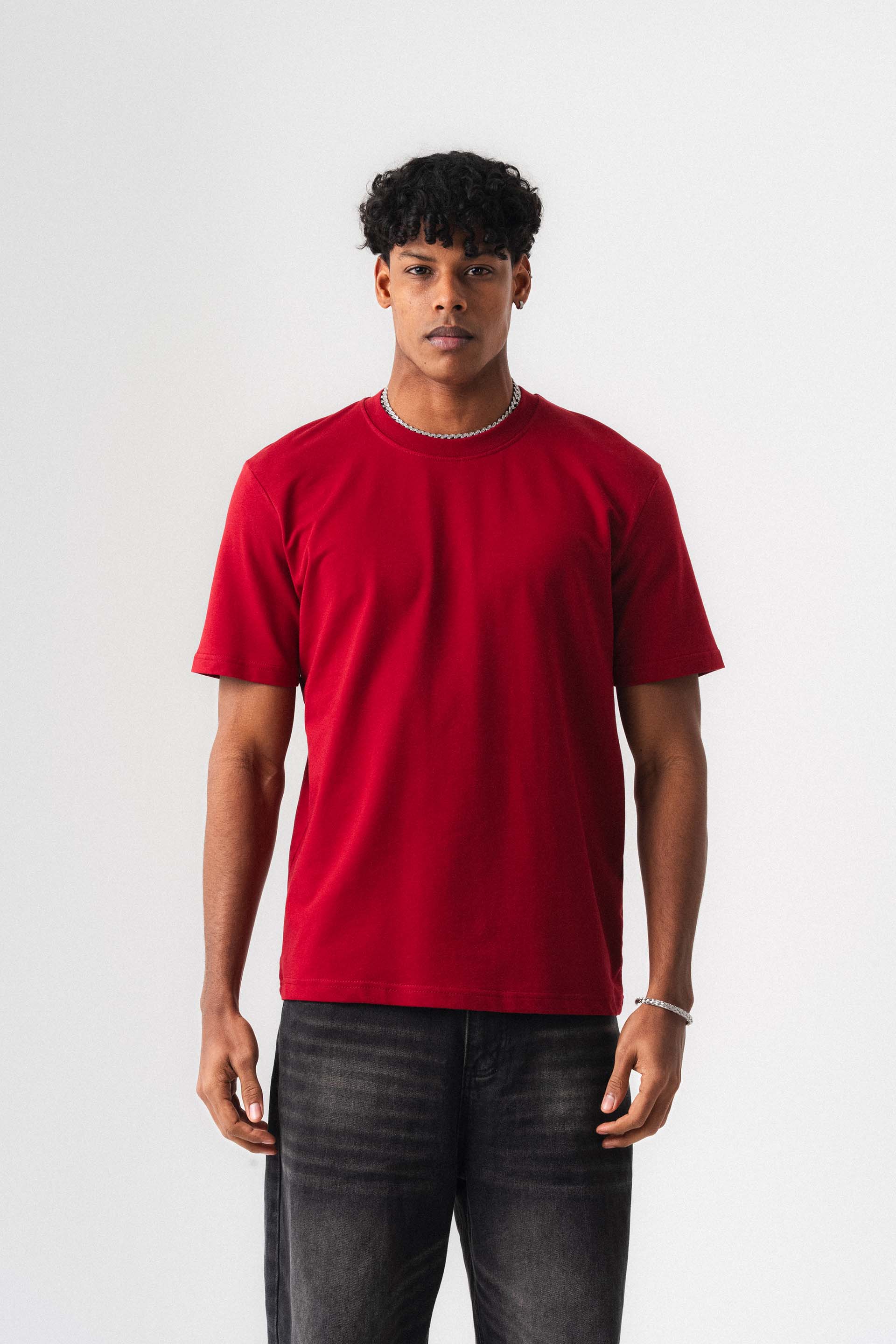 Oversize Basic Kırmızı T-Shirt