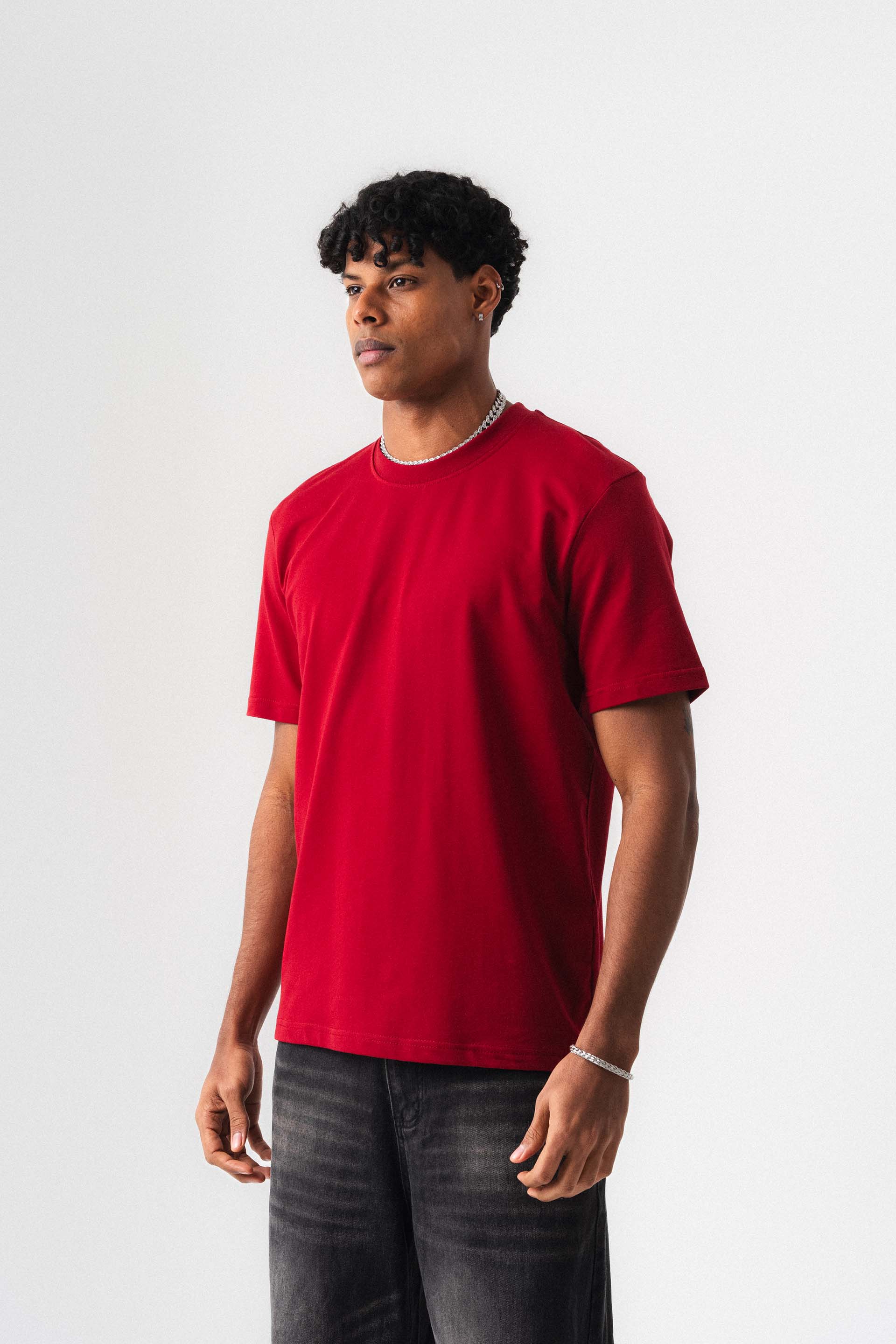 Oversize Basic Kırmızı T-Shirt