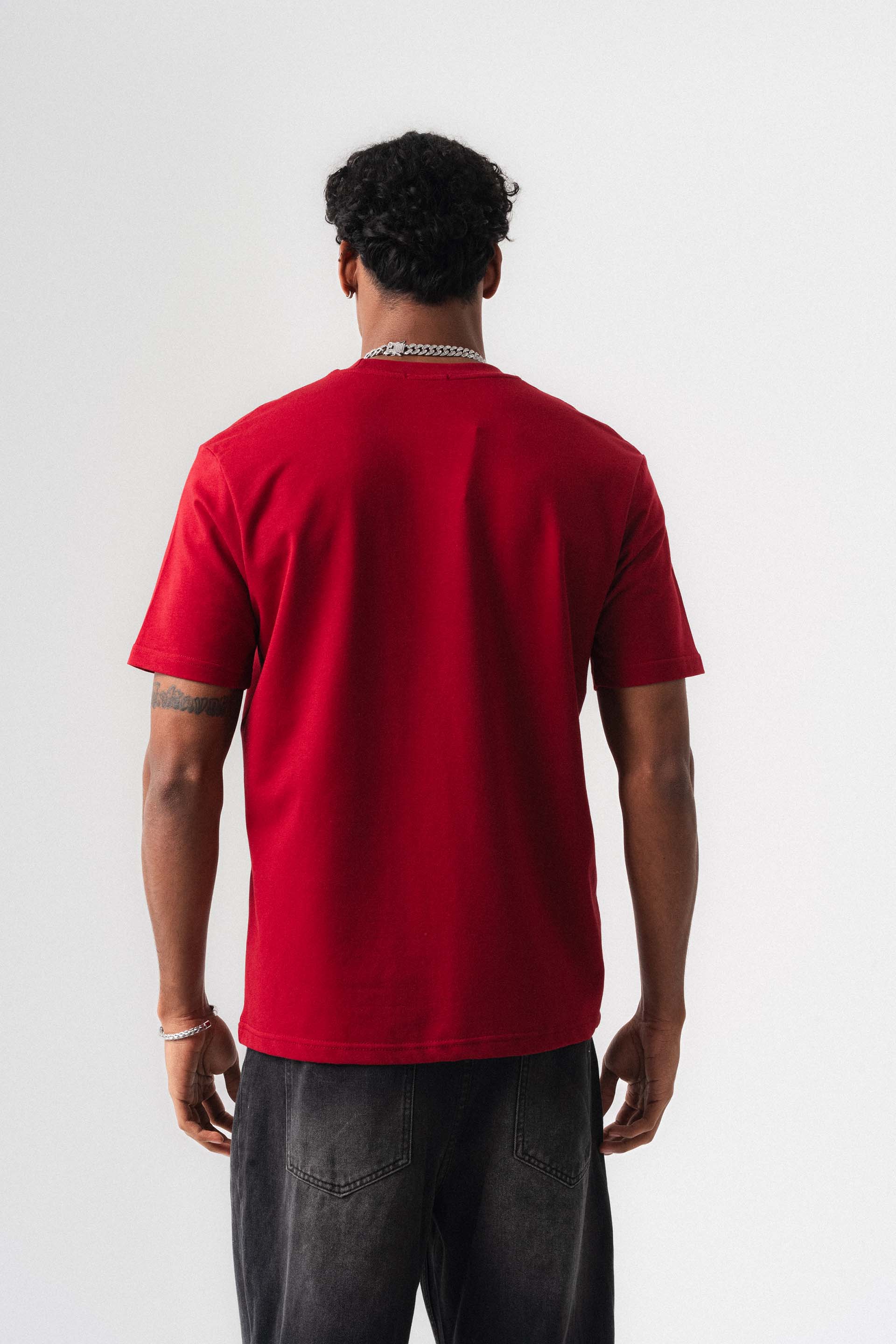 Oversize Basic Kırmızı T-Shirt