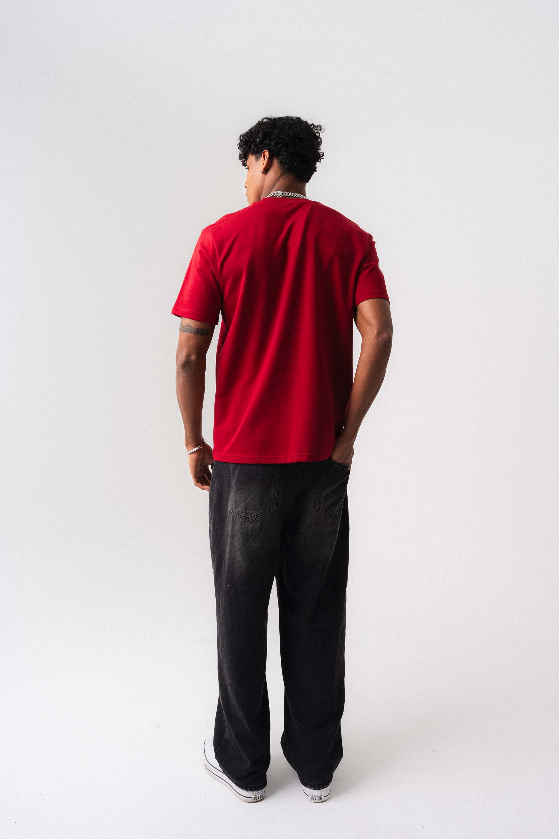 Oversize Basic Kırmızı T-Shirt