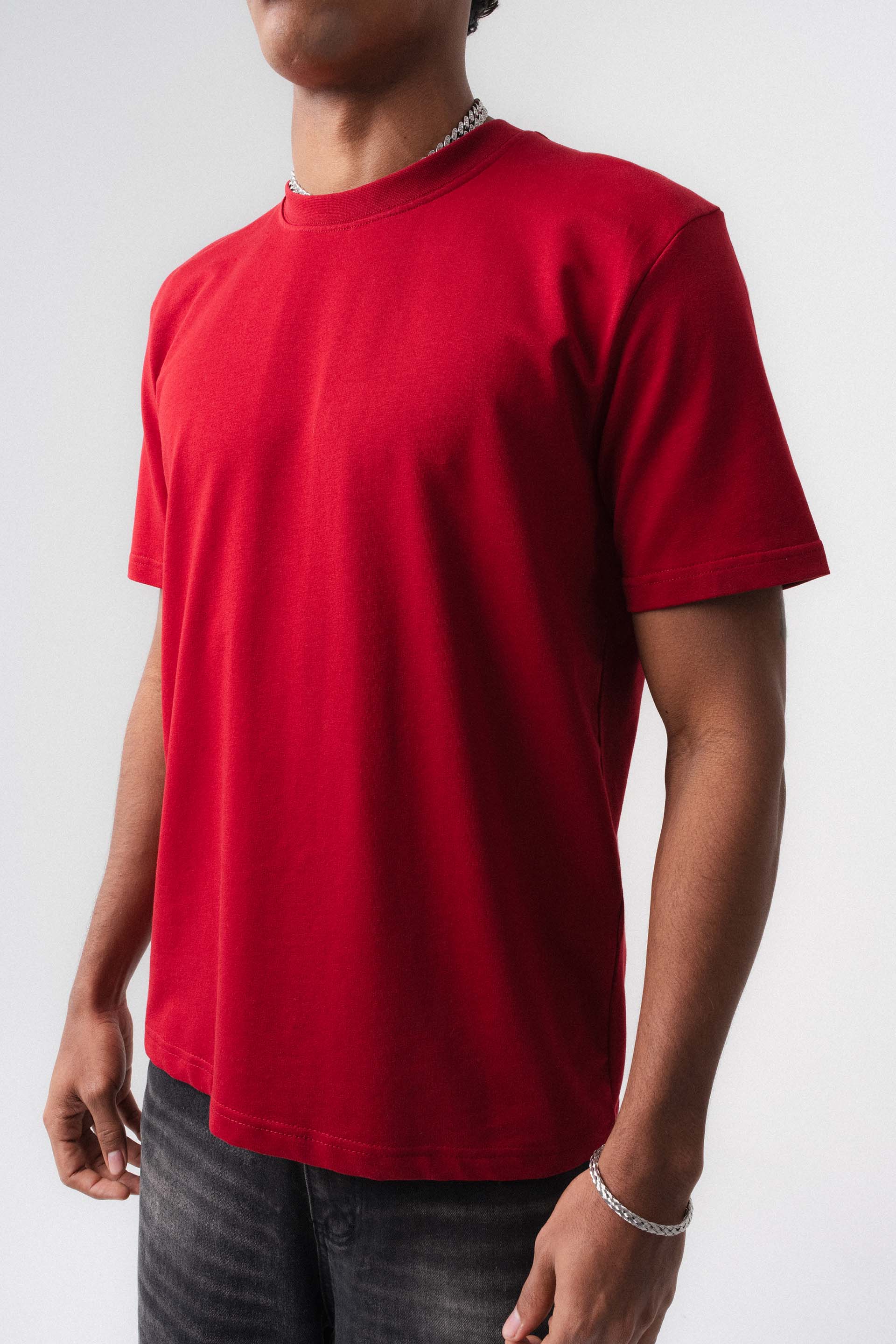 Oversize Basic Kırmızı T-Shirt