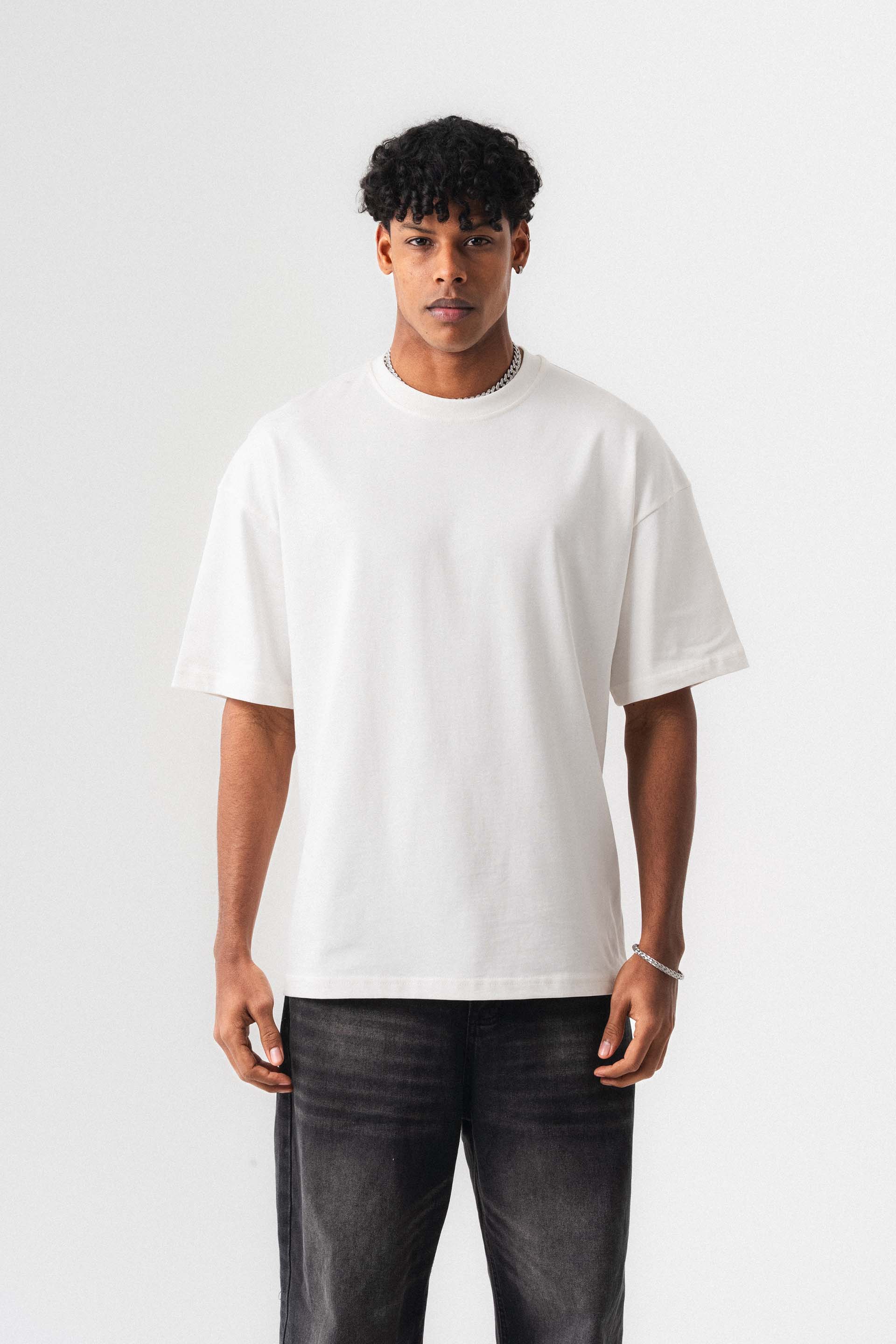 Oversize Basic Beyaz T-Shirt