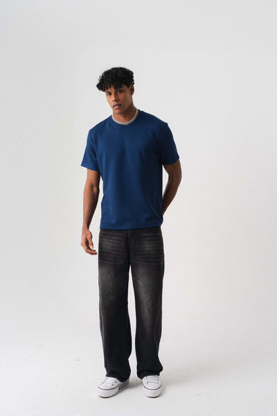 Oversize Basic Mavi T-Shirt