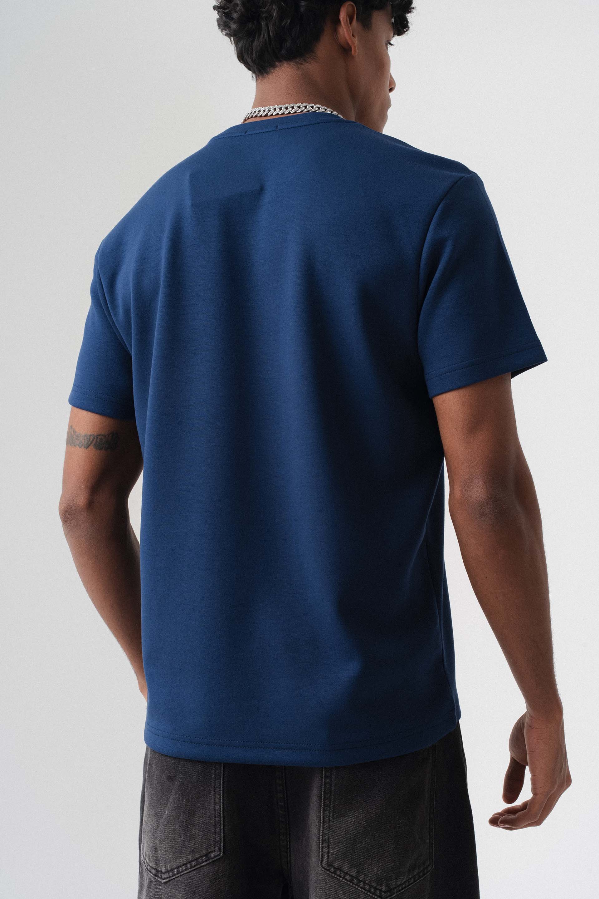 Oversize Basic Mavi T-Shirt