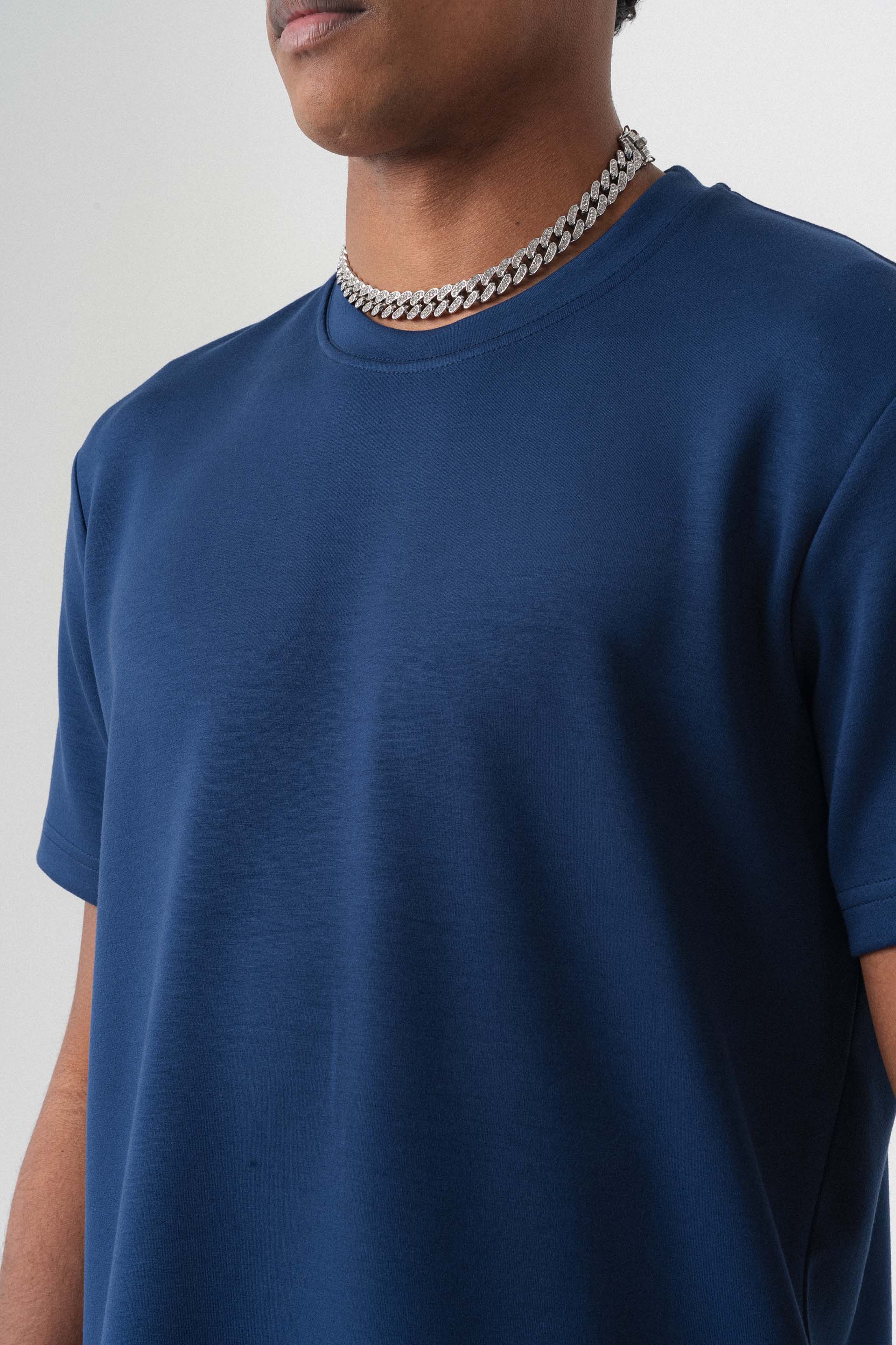 Oversize Basic Mavi T-Shirt