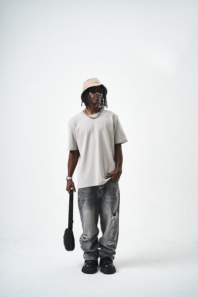 Grey Regular Fit Basic T-Shirt