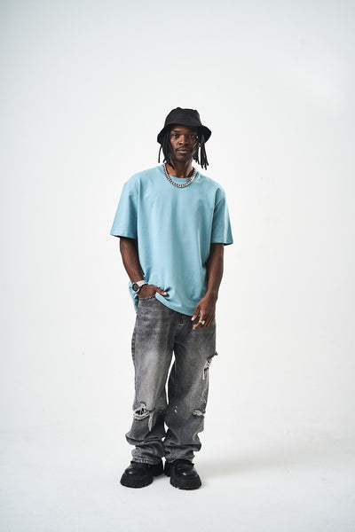 Blue Regular Fit Basic T-Shirt