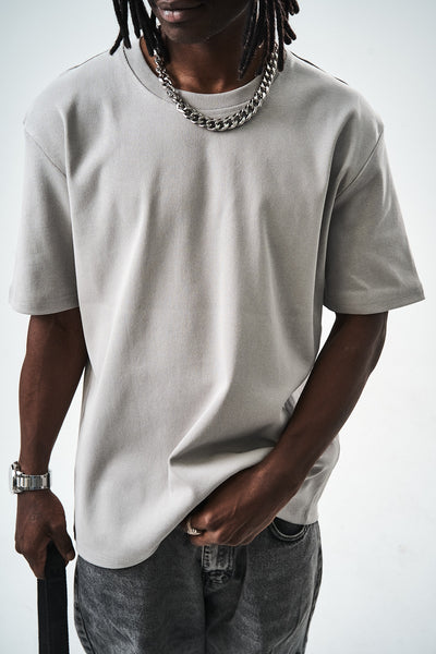 Grey Regular Fit Basic T-Shirt