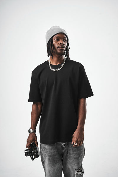 Siyah Regular Fit Basic T-Shirt