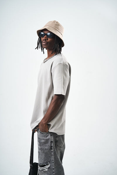 Grey Regular Fit Basic T-Shirt