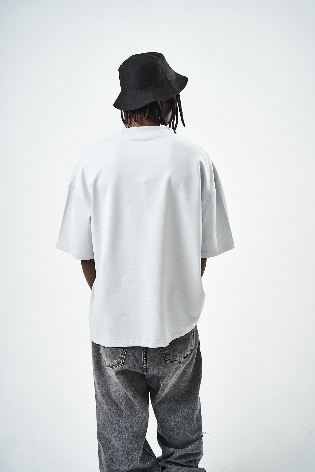 Oversize Gri Fit Basic T-Shirt