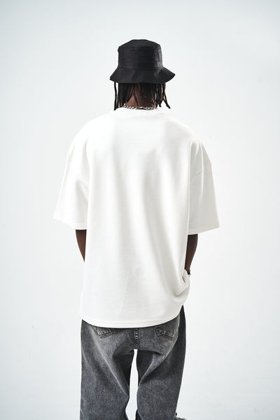 Oversize White Fit Basic T-Shirt