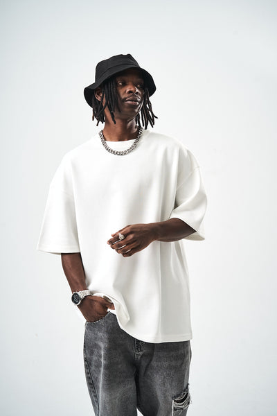 Oversize White Fit Basic T-Shirt