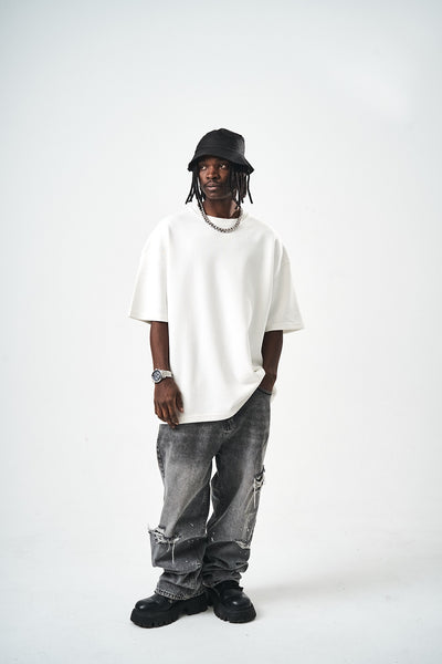 Oversize White Fit Basic T-Shirt
