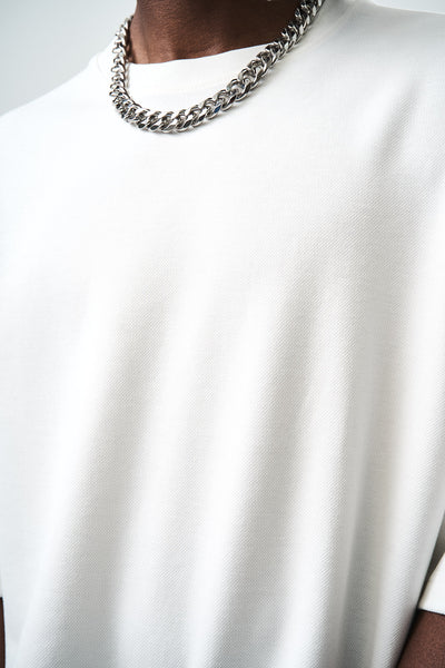 Oversize White Fit Basic T-Shirt