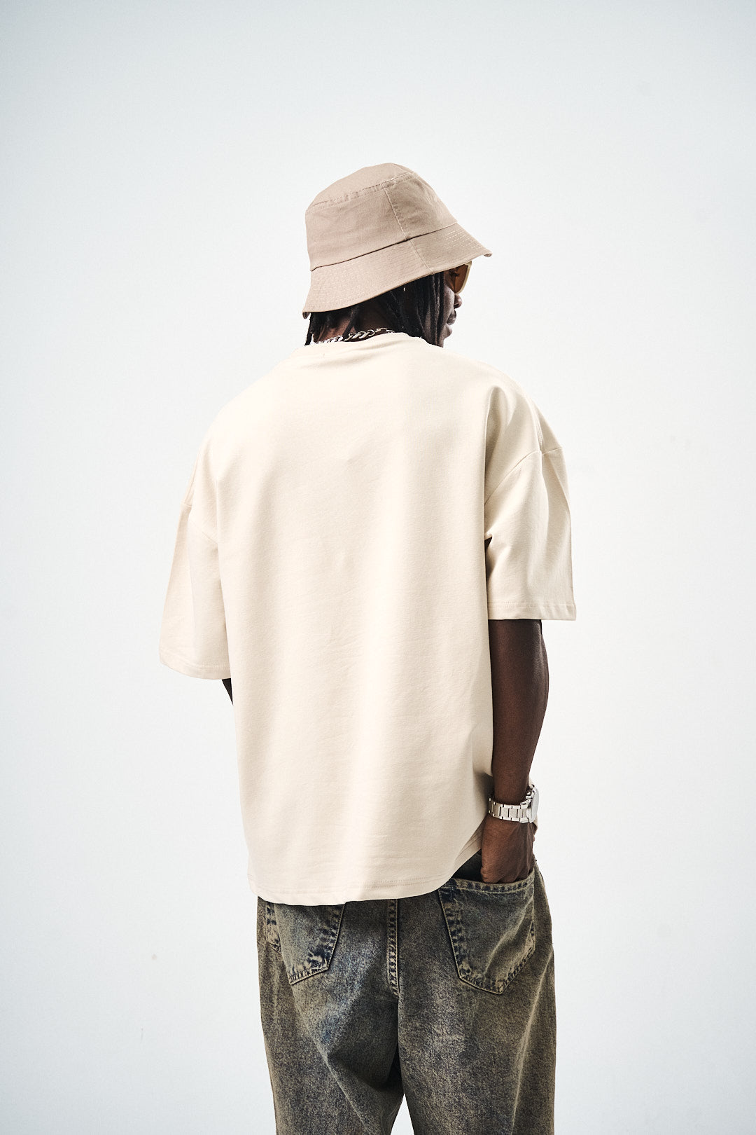 Oversize Pudra Fit Basic T-Shirt