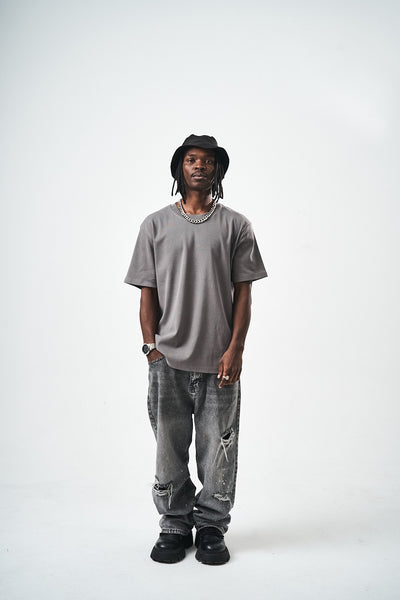 Smoked Regular Fit Basic T-Shirt