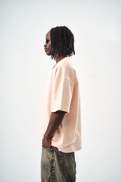 Oversize Beige Fit Basic T-Shirt