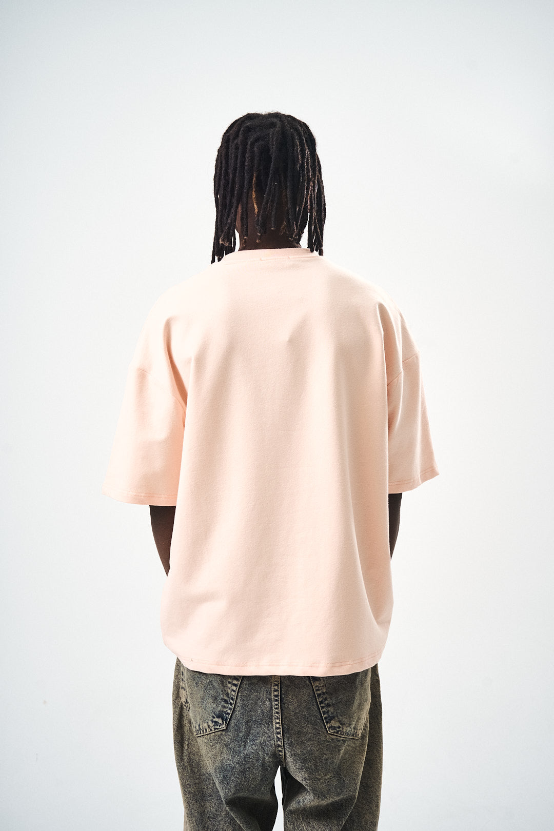 Oversize Bej Fit Basic T-Shirt