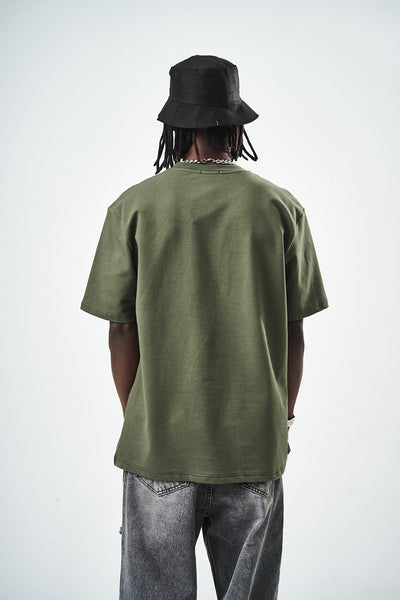 Khaki Regular Fit Basic T-Shirt