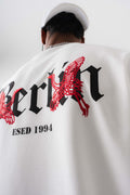 Berlin 1994 Beyaz Oversize Baskılı T-Shirt