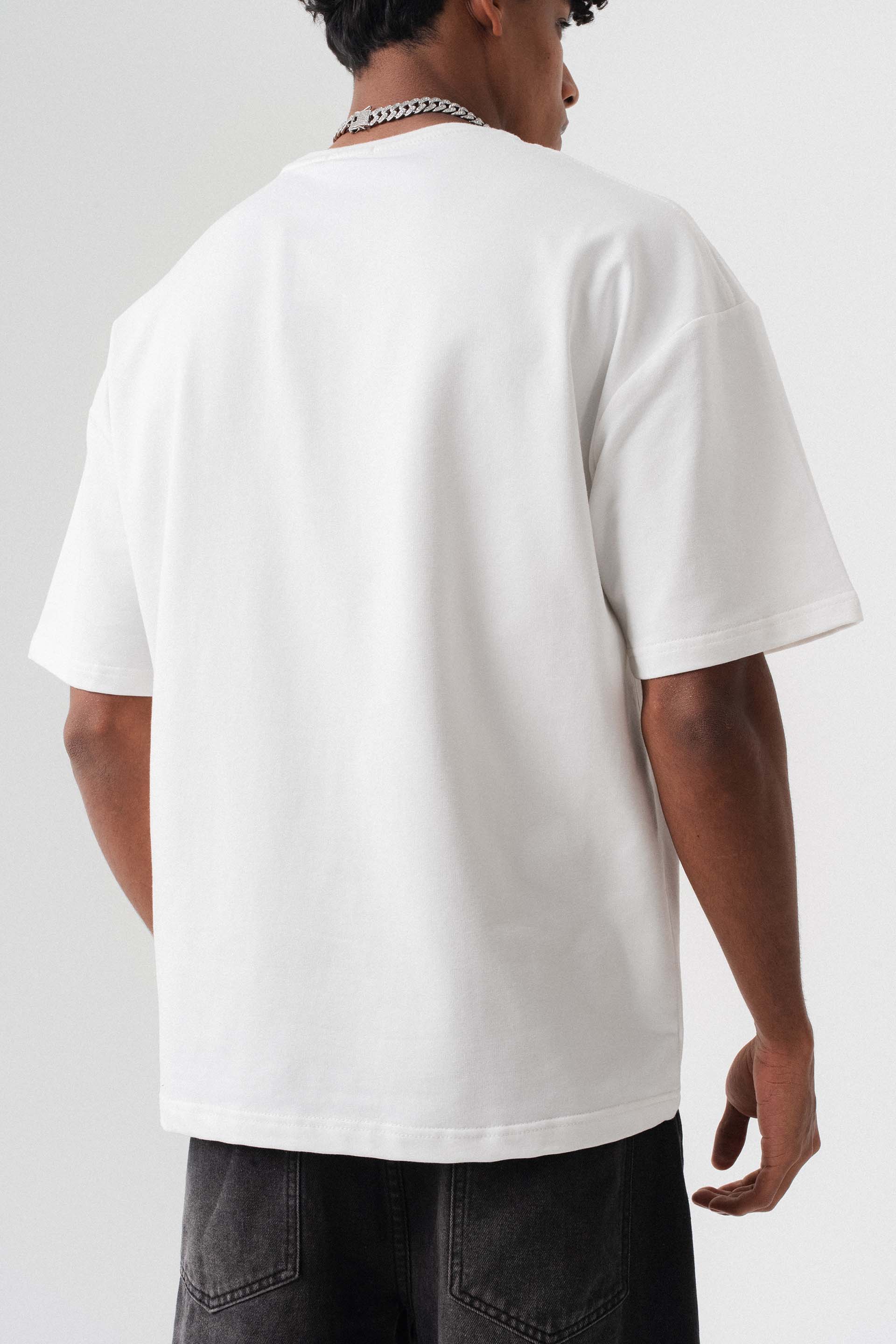 Oversize Basic Beyaz T-Shirt