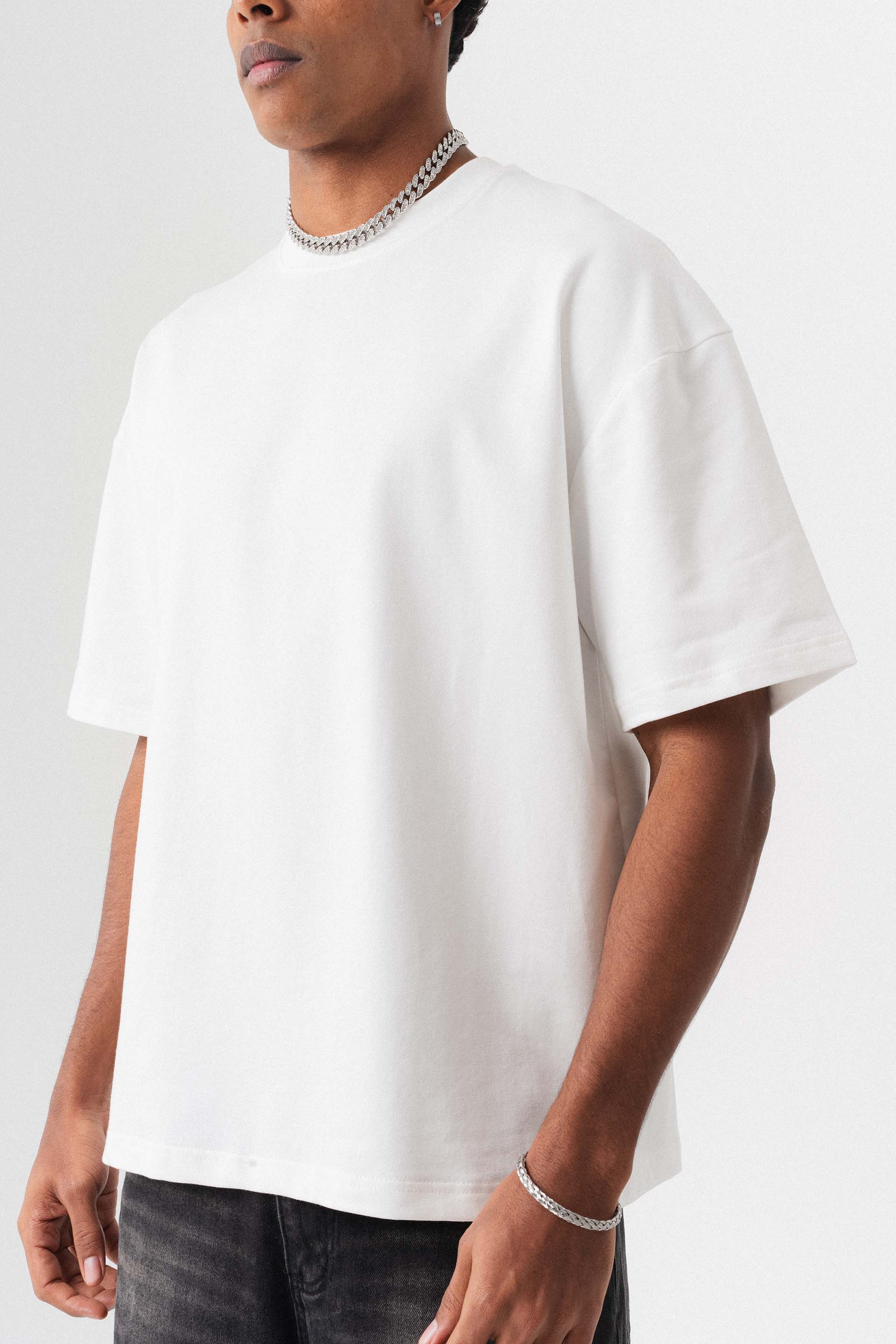 Oversize Basic Beyaz T-Shirt