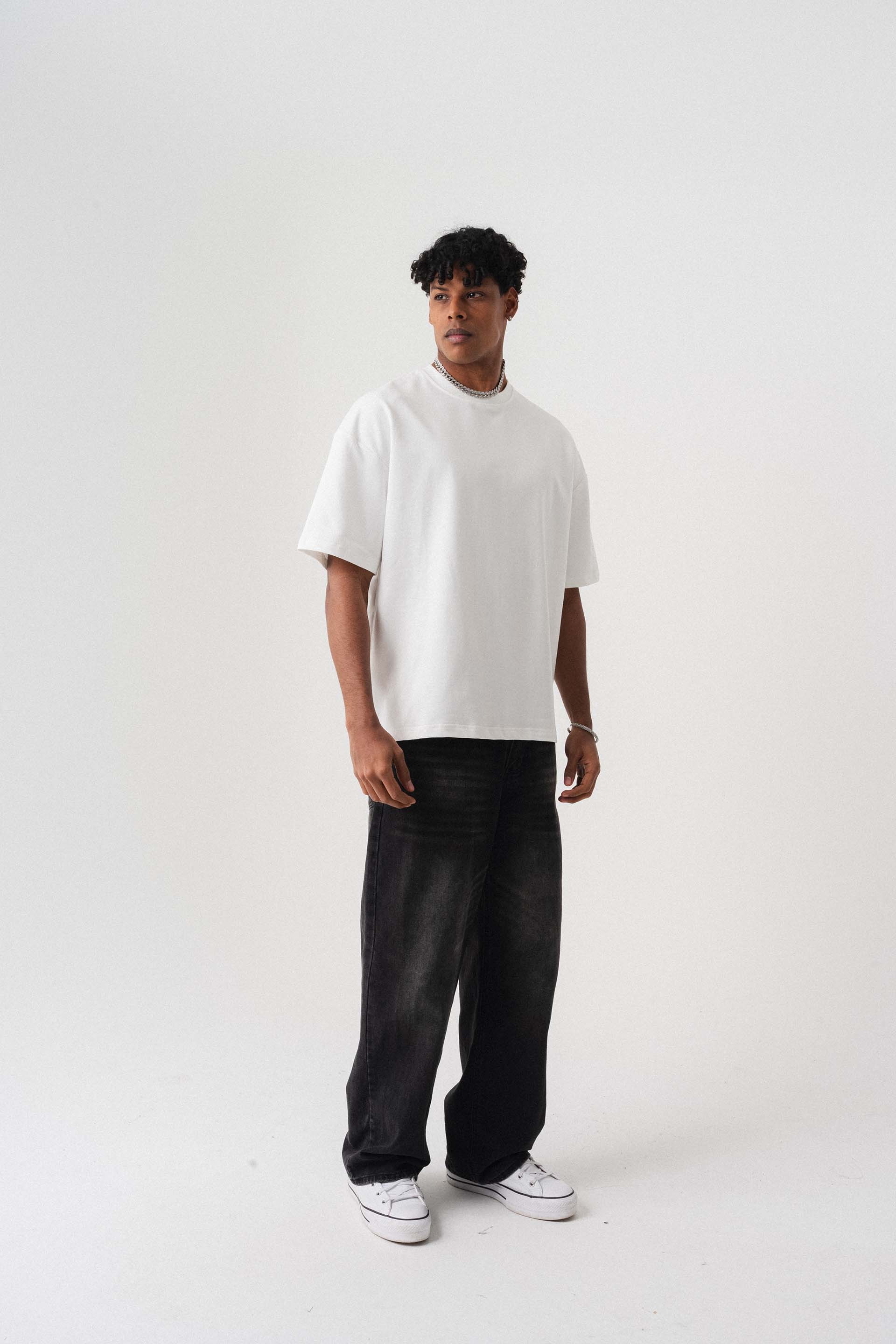 Oversize Basic Beyaz T-Shirt