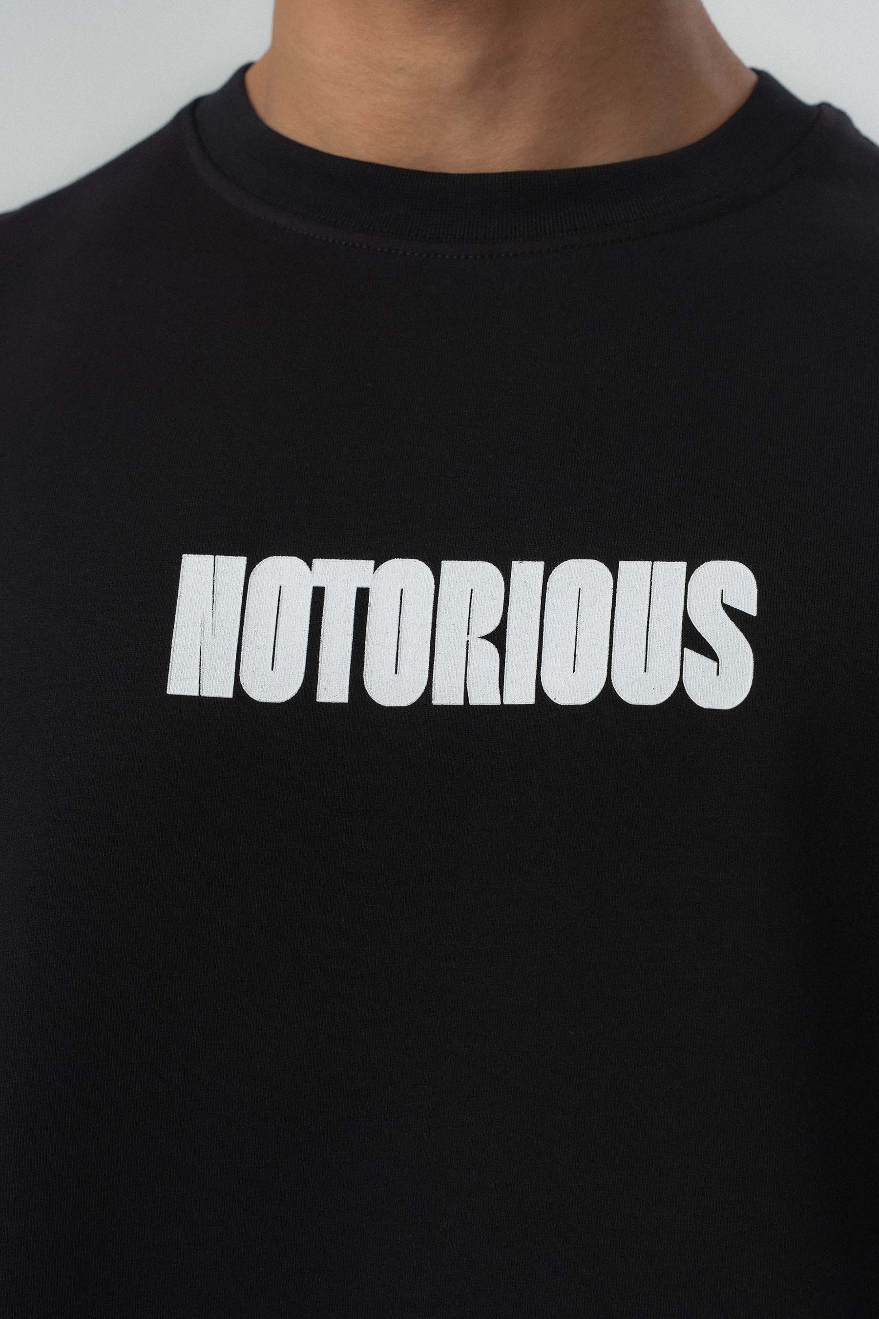 Biggie Smalls Kabartma Baskılı Siyah Oversize Baskılı T-Shirt