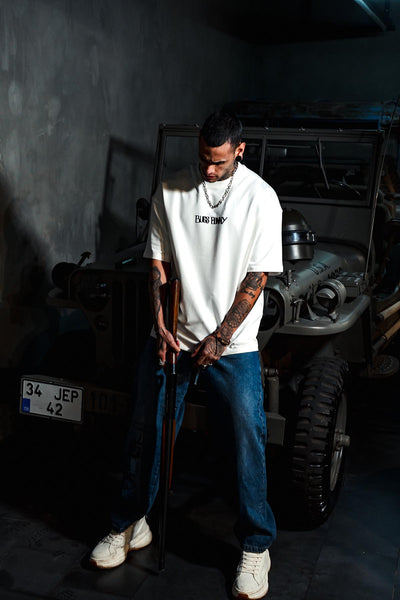 Bugs Bunny X-Marked Patch Print Oversize White T-shirt