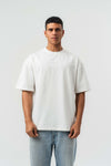 Colombia Nakış Detaylı Beyaz Oversize Baskılı T-Shirt