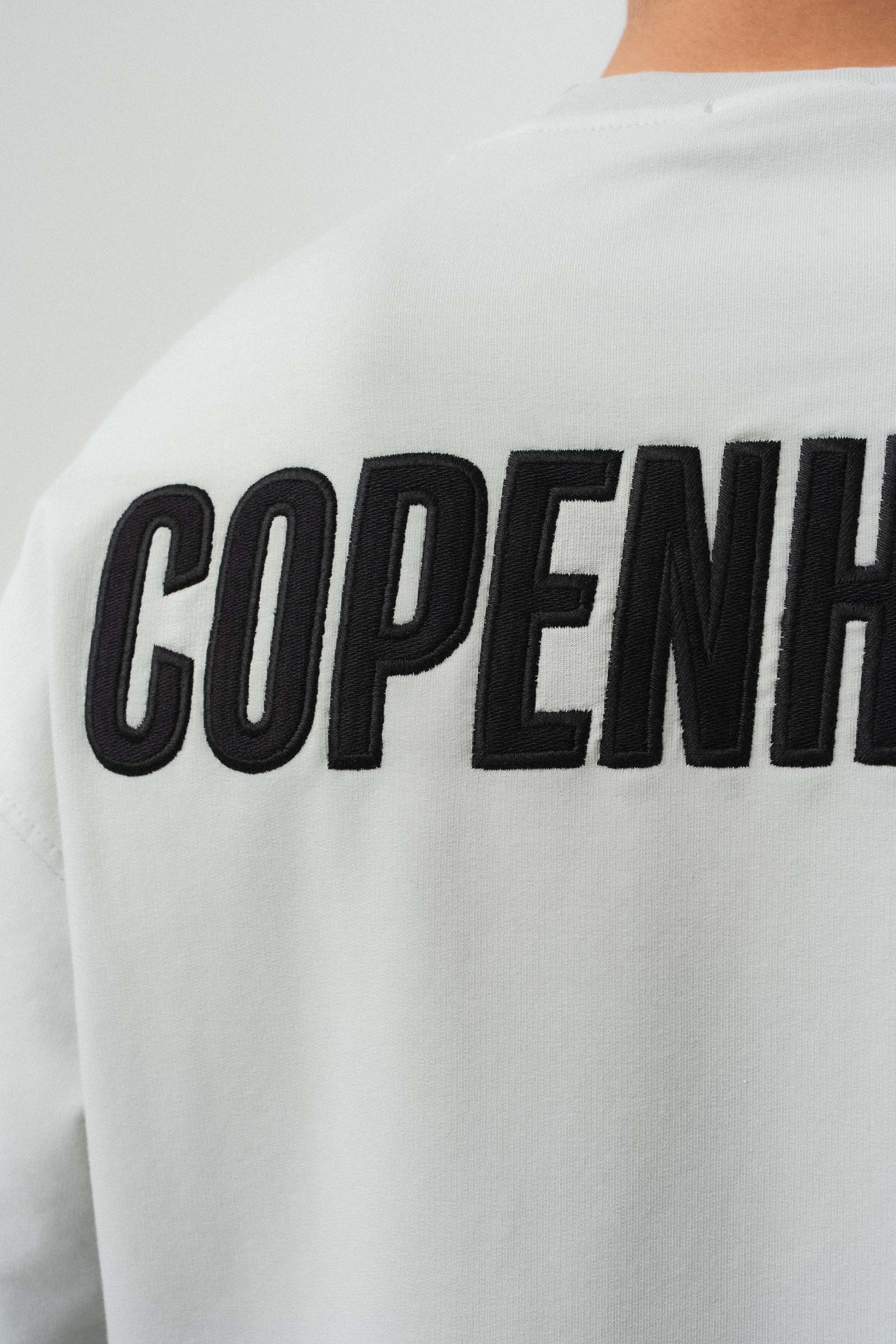 Copenhagen Gri Oversize Baskılı T-Shirt