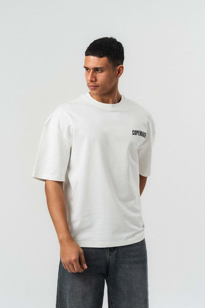 Copenhagen Beyaz Oversize Baskılı T-Shirt