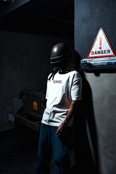 Criminal Print Oversize White T-shirt