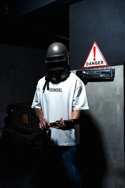 Criminal Print Oversize White T-shirt