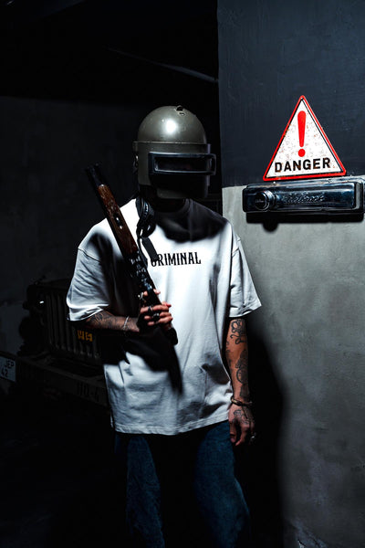 Criminal Print Oversize White T-shirt