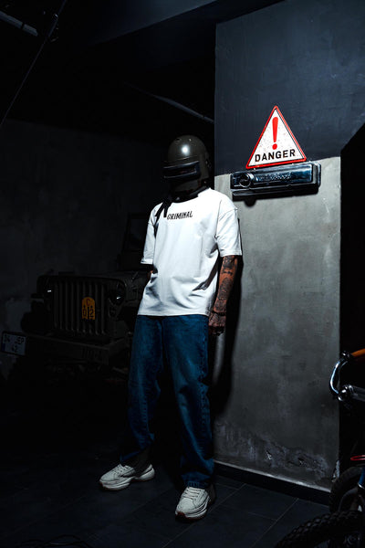 Criminal Print Oversize White T-shirt